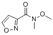 N-甲氧基-N-甲基异恶唑-3-甲酰胺分子结构 (CAS 189096-90-0)