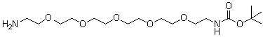 19-氨基-5,8,11,14,17-五氧杂-2-氮杂十九烷酸叔丁酯分子结构 (CAS 189209-27-6)