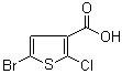 5-溴-2-氯-3-噻吩羧酸分子结构 (CAS 189330-38-9)