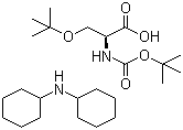 structure of CAS# 18942-50-2, N-叔丁氧羰基-O-叔丁基-L-丝氨酸二环己胺盐