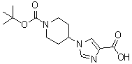 4-(4-羧基-1H-咪唑-1-基)-1-哌啶羧酸叔丁酯分子结构 (CAS 189695-69-0)