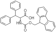 Fmoc-D-3,3-二苯基丙氨酸分子结构 (CAS 189937-46-0)