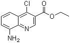 structure of CAS# 190137-84-9, 8-Amino-4-chloro-3-quinolinecarboxylic acid ethyl ester