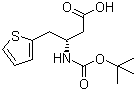 structure of CAS# 190190-47-7, Boc-(S)-3-Amino-4-(2-thienyl)butyric acid