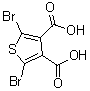 2,5-二溴噻吩-3,4-二甲酸分子结构 (CAS 190723-12-7)