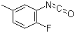 2-氟-5-甲基苯基异氰酸酯分子结构 (CAS 190774-50-6)