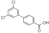 3',5'-二氯联苯-4-羧酸分子结构 (CAS 190911-79-6)