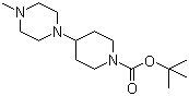 4-(4-甲基-1-哌嗪基)-1-哌啶甲酸叔丁酯分子结构 (CAS 190964-91-1)