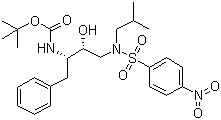 structure of CAS# 191226-98-9, tert-Butyl [(1S,2R)-1-benzyl-2-hydroxy-3-[isobutyl[(4-nitrophenyl)sulfonyl]amino]propyl]carbamate