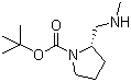 (S)-2-[(甲基氨基)甲基]-1-吡咯烷羧酸叔丁酯分子结构 (CAS 191231-58-0)