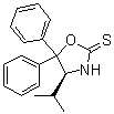 (4S)-4-异丙基-5,5-二苯基-2-恶唑烷硫酮分子结构 (CAS 191274-53-0)