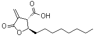 反式-四氢-4-亚甲基-2-辛基-5-氧代-3-呋喃羧酸分子结构 (CAS 191282-48-1)