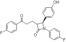(3R,4S)-1-(4-氟苯基)-3-[3-(4-氟苯基)-3-氧代丙基]-4-(4-羟基苯基)氮杂环丁烷-2-酮分子结构 (CAS 191330-56-0)