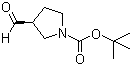 (3S)-3-甲酰基-1-吡咯烷甲酸叔丁酯分子结构 (CAS 191348-04-6)