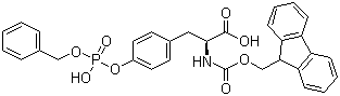 N-Fmoc-O-苄基-L-磷酸酪氨酸分子结构 (CAS 191348-16-0)