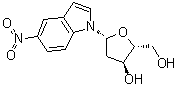 5-硝基吲哚 2'-脱氧核糖核苷分子结构 (CAS 191421-10-0)