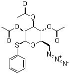 苯基 6-叠氮基-6-脱氧-1-硫代-beta-D-吡喃葡萄糖苷 2,3,4-三乙酸酯分子结构 (CAS 191668-88-9)