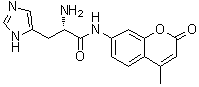 structure of CAS# 191723-64-5, (alphaS)-alpha-氨基-N-(4-甲基-2-氧代-2H-1-苯并吡喃-7-基)-1H-咪唑-5-丙酰胺