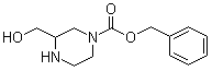 3-(羟甲基)哌嗪-1-甲酸苄酯分子结构 (CAS 191739-40-9)