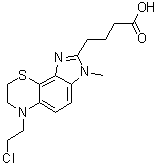 6-(2-氯乙基)-3,6,7,8-四氢-3-甲基咪唑并[4,5-h][1,4]苯并噻嗪-2-丁酸分子结构 (CAS 191939-34-1)