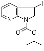 structure of CAS# 192189-18-7, tert-Butyl 3-iodopyrrolo[2,3-b]pyridine-1-carboxylate