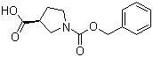 (S)-1-Cbz-吡咯烷-3-甲酸分子结构 (CAS 192214-00-9)