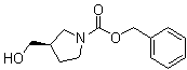 structure of CAS# 192214-05-4, (R)-3-(Hydroxymethyl)-1-pyrrolidinecarboxylic acid phenylmethyl ester