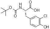3-氯-N-[叔丁氧羰基]-L-酪氨酸分子结构 (CAS 192315-36-9)