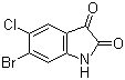 6-溴-5-氯-1H-吲哚-2,3-二酮分子结构 (CAS 192799-05-6)