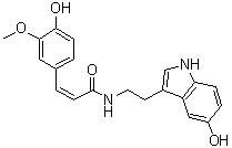 CAS # 193224-24-7, cis-Moschamine, (Z)-Moschamine, (2Z)-N-[2-(5-Hydroxy-1H-indol-3-yl)ethyl]-3-(4-hydroxy-3-methoxyphenyl)-2-propenamide