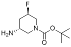 (3R,5R)-叔-丁基3-氨基-5-氟哌啶-1-羧酸酯分子结构 (CAS 1932247-39-6)