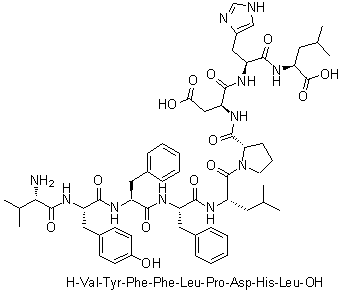 CAS # 193401-35-3, L-Valyl-L-tyrosyl-L-phenylalanyl-L-phenylalanyl-L-leucyl-L-prolyl-L-alpha-aspartyl-L-histidyl-L-leucine