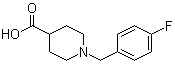 1-[(4-氟苯基)甲基]-4-哌啶甲酸分子结构 (CAS 193538-25-9)