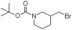 structure of CAS# 193629-39-9, 3-(溴甲基)哌啶-1-甲酸叔丁酯