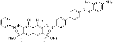 直接黑 38分子结构 (CAS 1937-37-7)