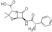 CAS # 19379-33-0, L-Ampicillin, (2S,5R,6R)-6-[[(2S)-2-Amino-2-phenylacetyl]amino]-3,3-dimethyl-7-oxo-4-thia-1-azabicyclo[3.2.0]heptane-2-carboxylic acid, L-(+)-Ampicillin
