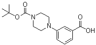 structure of CAS# 193818-13-2, 3-[4-(tert-Butoxycarbonyl)piperazin-1-yl]benzoic acid