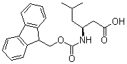structure of CAS# 193887-44-4, (S)-3-[[芴甲氧羰基]氨基]-5-甲基己酸