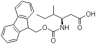 Fmoc-L-beta-高异亮氨酸分子结构 (CAS 193954-27-7)
