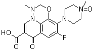 CAS # 194023-72-8, Marbofloxacin N-oxide, 9-Fluoro-2,3-dihydro-3-methyl-10-(4-methyl-4-oxido-1-piperazinyl)-7-oxo-7H-pyrido[3,2,1-ij][4,1,2]benzoxadiazine-6-carboxylic acid