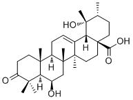6,19-二羟基乌苏-12-烯-3-氧代-28-酸分子结构 (CAS 194027-11-7)
