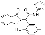 structure of CAS# 1942114-09-1, alpha-(5-氟-2-羟基苯基)-1,3-二氢-1-氧代-N-2-噻唑基-2H-异吲哚-2-乙酰胺