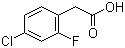 4-氯-2-氟苯乙酸分子结构 (CAS 194240-75-0)