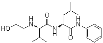 N-(2-羟基乙基)-L-缬氨酰-N-苯基-L-亮氨酰胺分子结构 (CAS 194351-53-6)