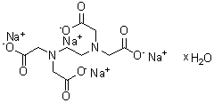 N,N'-1,2-乙烷二基双[N-(羧甲基)-甘氨酸]四钠盐水合物分子结构 (CAS 194491-31-1)