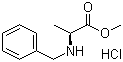 N-苄基-L-丙氨酸甲酯盐酸盐分子结构 (CAS 19460-85-6)