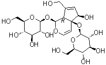 CAS # 19467-03-9, Melittoside, (1S,4aS,5R,7aR)-5,7a-Dihydro-5-hydroxy-7-(hydroxymethyl)cyclopenta[c]pyran-1,4a(1H)-diyl bis-beta-D-glucopyranoside