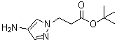 4-氨基-1H-吡唑-1-丙酸叔丁酯分子结构 (CAS 1946813-52-0)