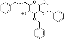 structure of CAS# 19488-48-3, 甲基 2,3,6-三-O-苄基-alpha-D-吡喃葡萄糖苷
