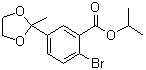 2-溴-5-(2-甲基-1,3-二氧杂环戊烷-2-基)-苯甲酸异丙酯分子结构 (CAS 1951438-90-6)